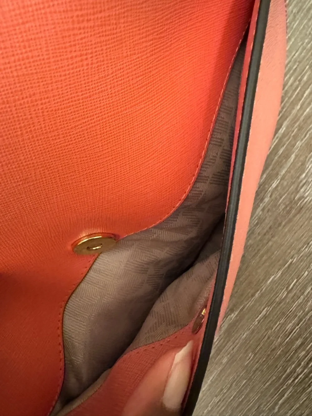 Michael Kors Coral-Gradient Top Handle Satchel - Picture 7 of 13